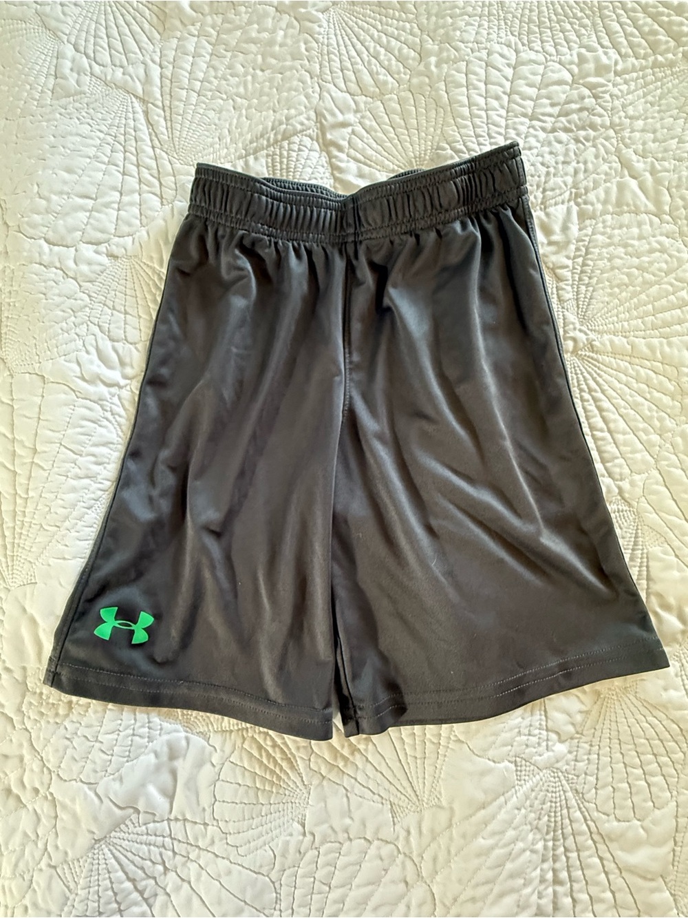 Under Armour Gray Performance Shorts with White Logo